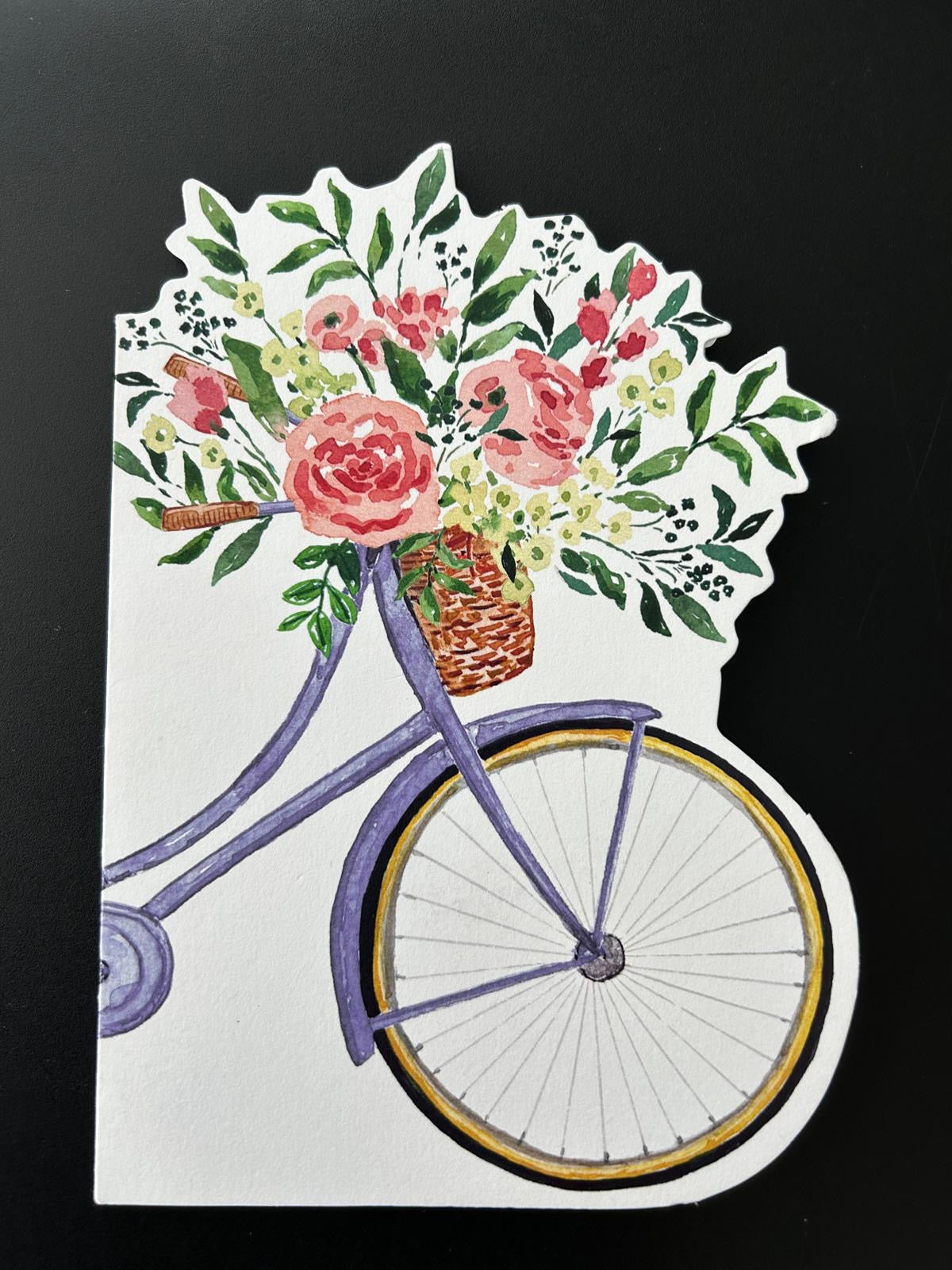 Fahrrad Karte, Die Cut