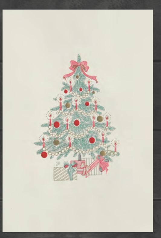 Stahlstichkarte Geschenke unterm Baum