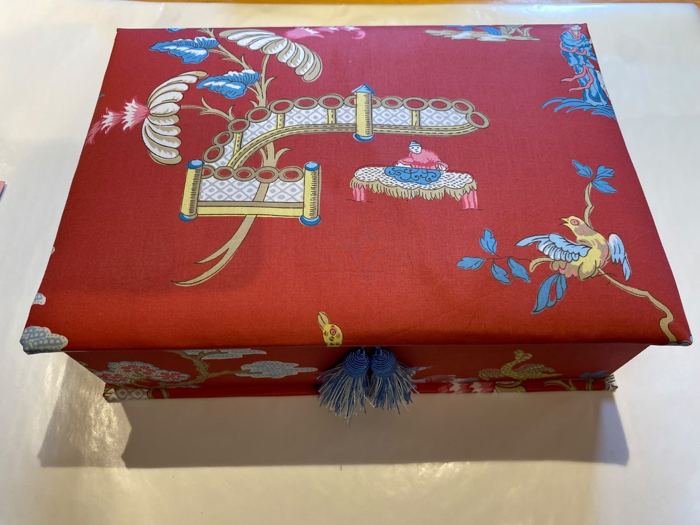 Toile de Jouy Schachtel A4 rot