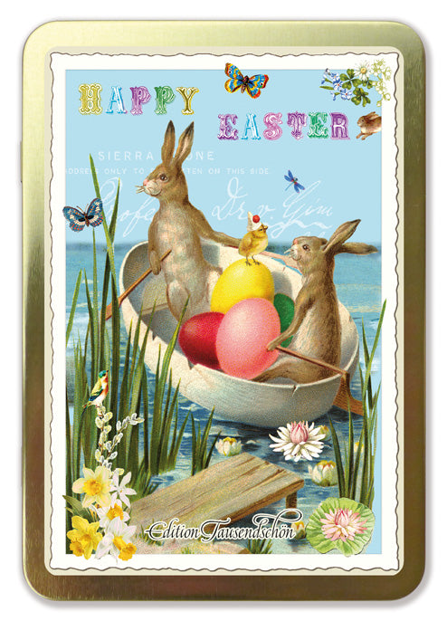 Goldene Postkarten Box Ostern 3
