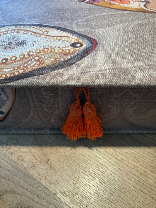 Pantoufle, Mulberrystoff, A4 Schachtel , beige