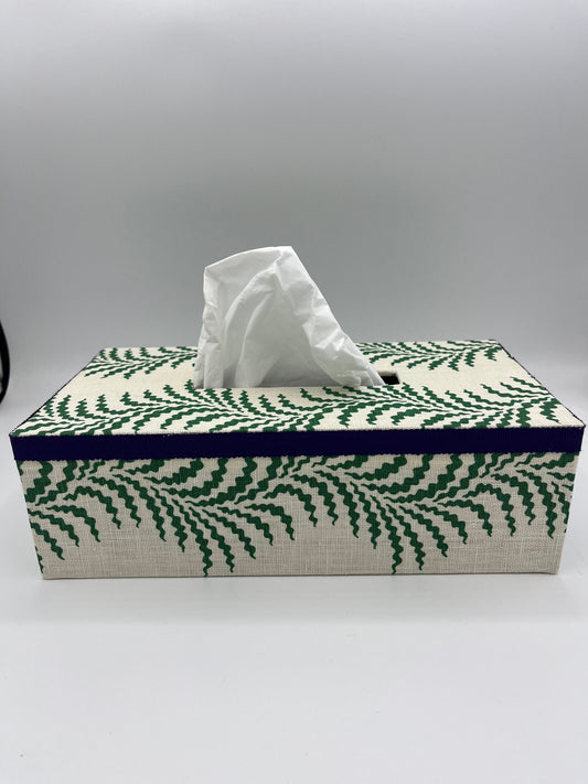 Kleenex Farn,handgedruckter Stoff