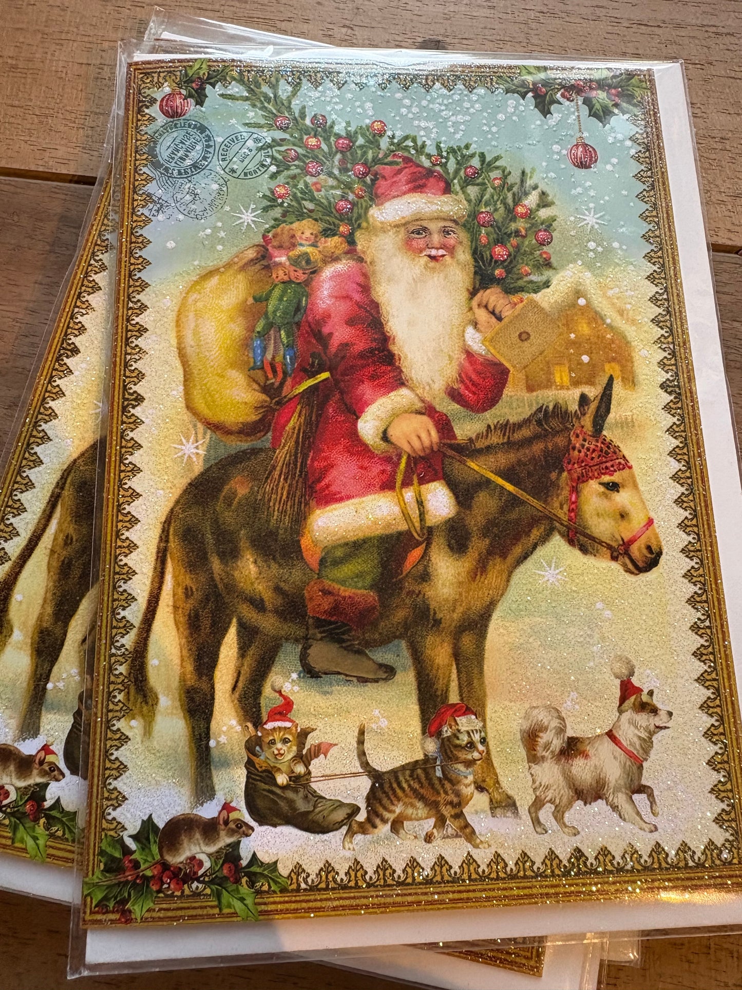 Weihnachtseselchen Karte
