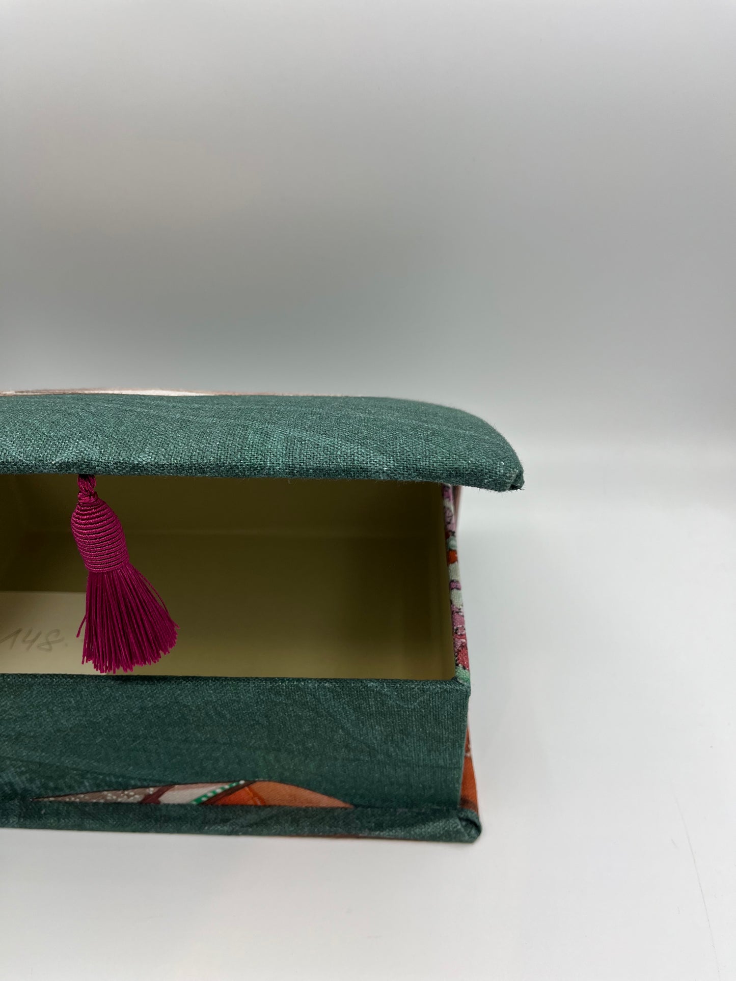 Pantoufle, Mulberrystoff, A5 Schachtel,  grün