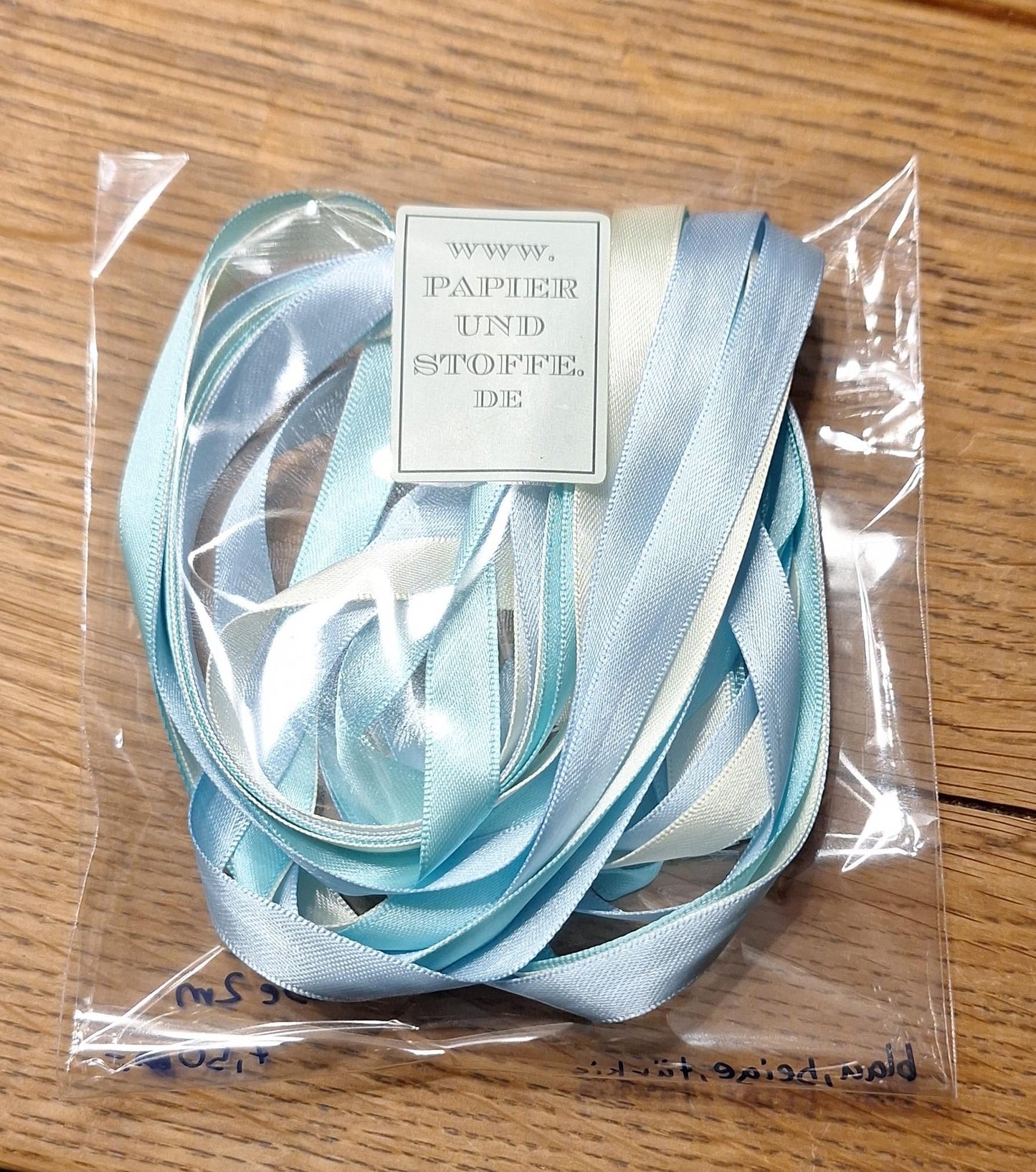 Satinband Mix blau