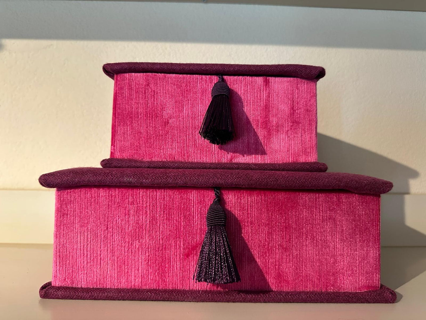 Schachtel Samt & Loden Mix ,A5,A6 Pink Lila