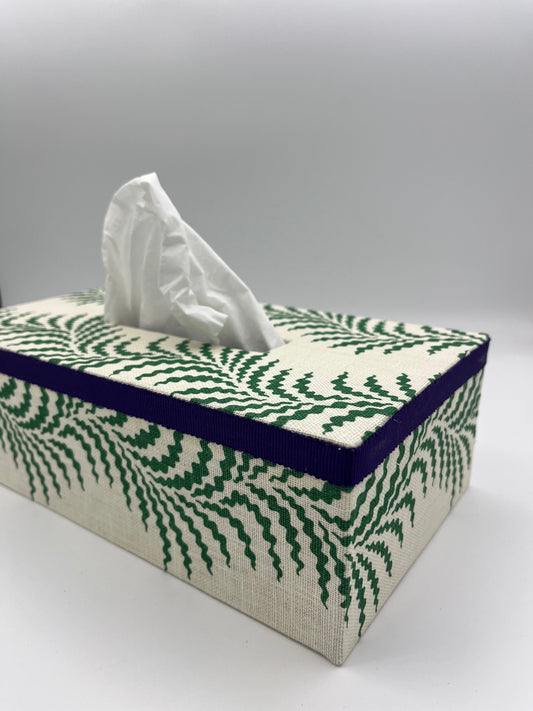 Kleenex Farn,handgedruckter Stoff