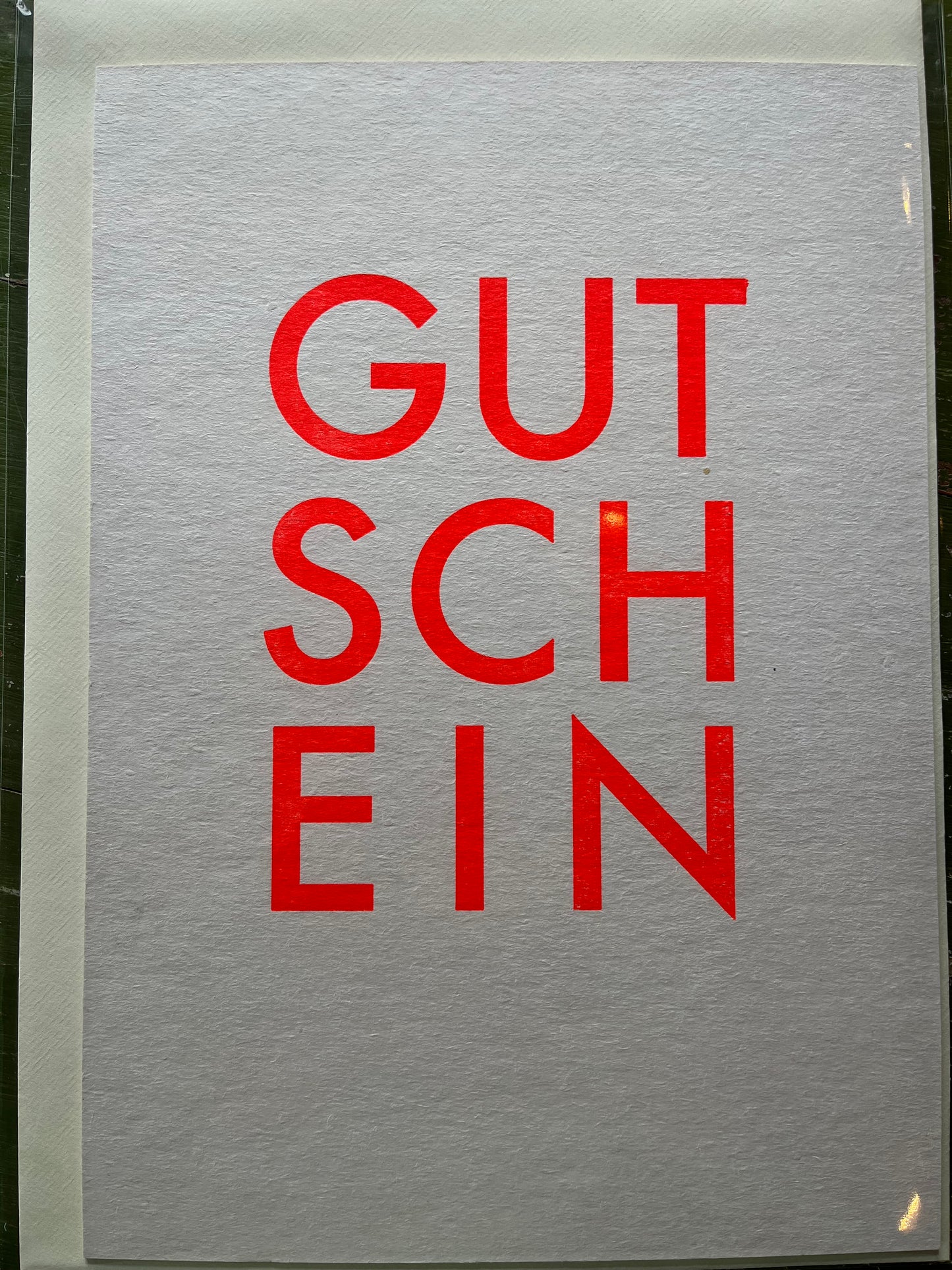 Gutschein Karte A4