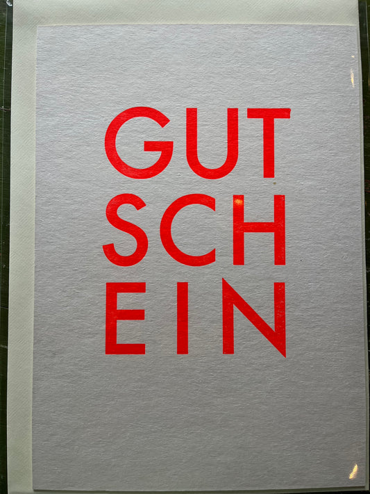 Gutschein Karte A4