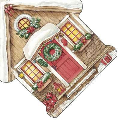 DIE Cut Servietten, Lebkuchenhaus