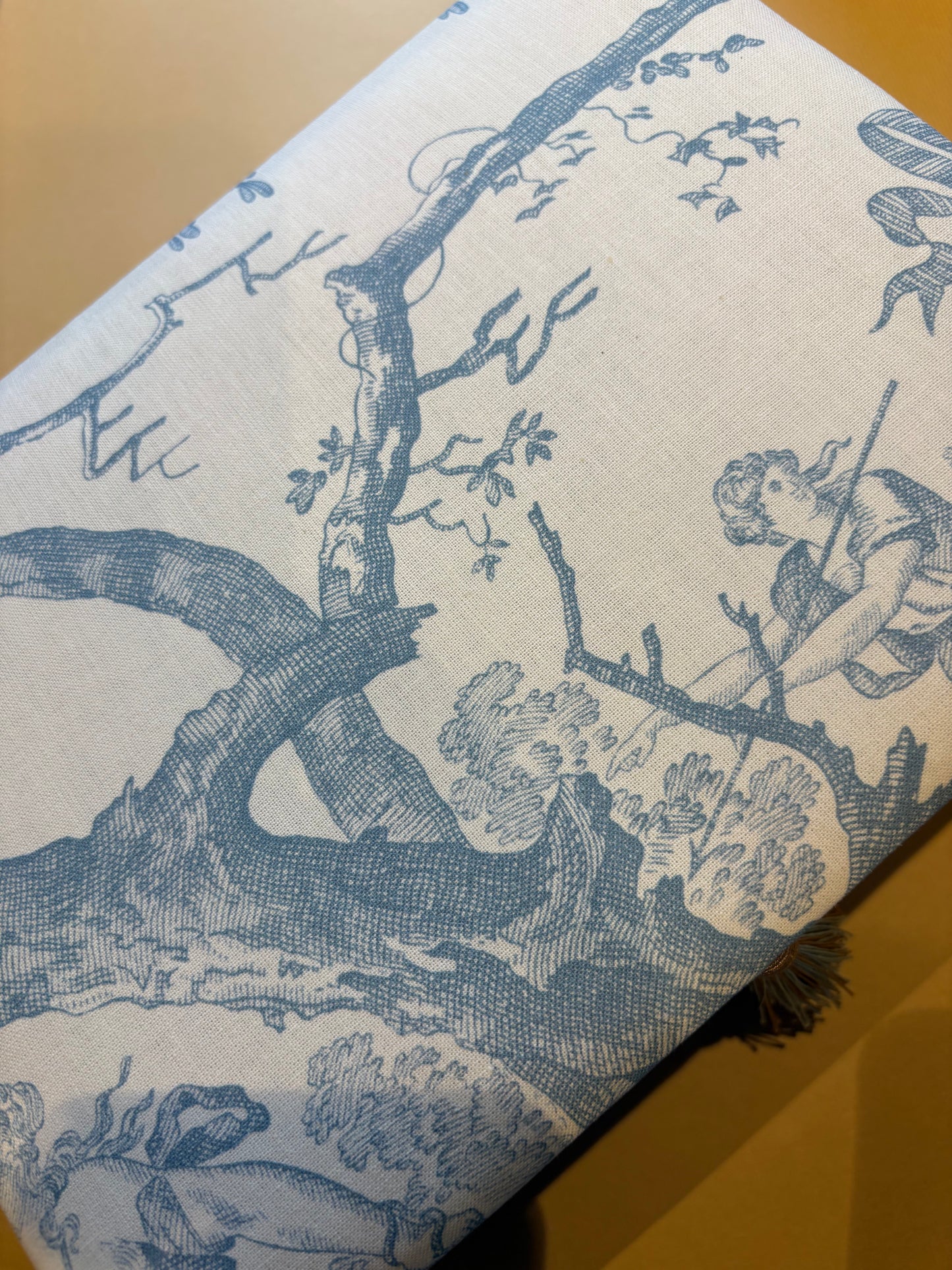 Toile de Jouy, A5, Blau