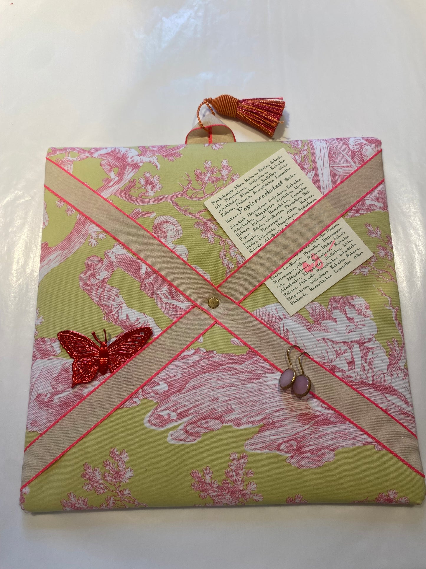 Zettelboard Toile de Jouy , Quadrat