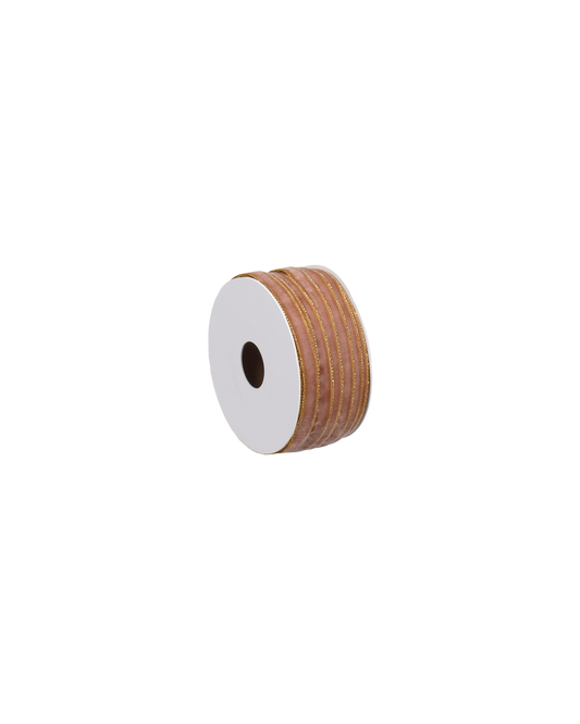 Samtband Rose  Gold, 20 m Rolle,9mm breit