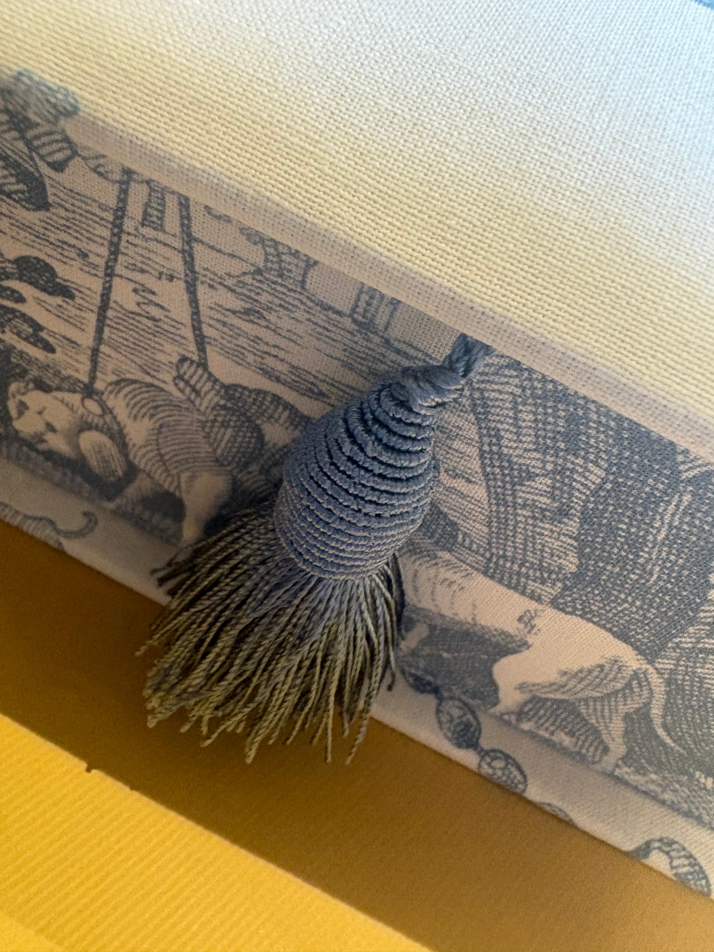 Toile de Jouy, A5, Blau