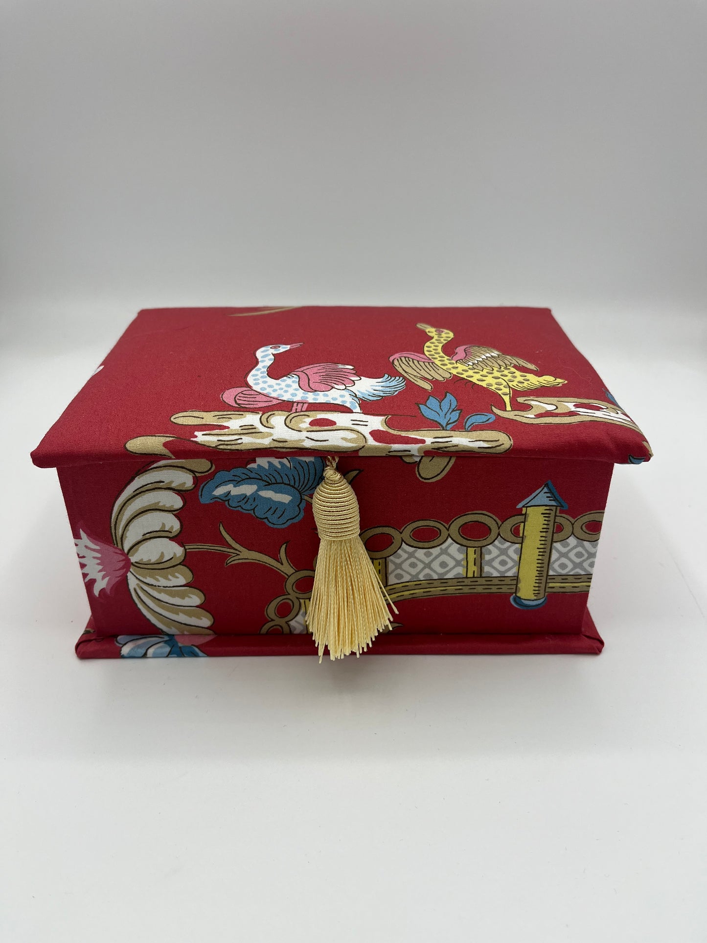 Toile de Jouy Schachtel A6 rot