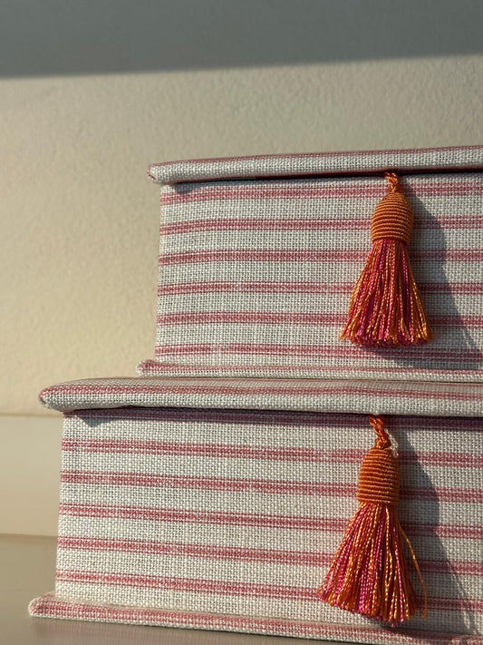 Schachtel A4,A5,A6 rosa Streifen,