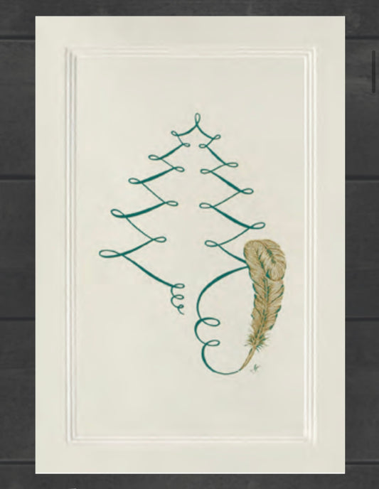 Stahlstichkarte  Feder