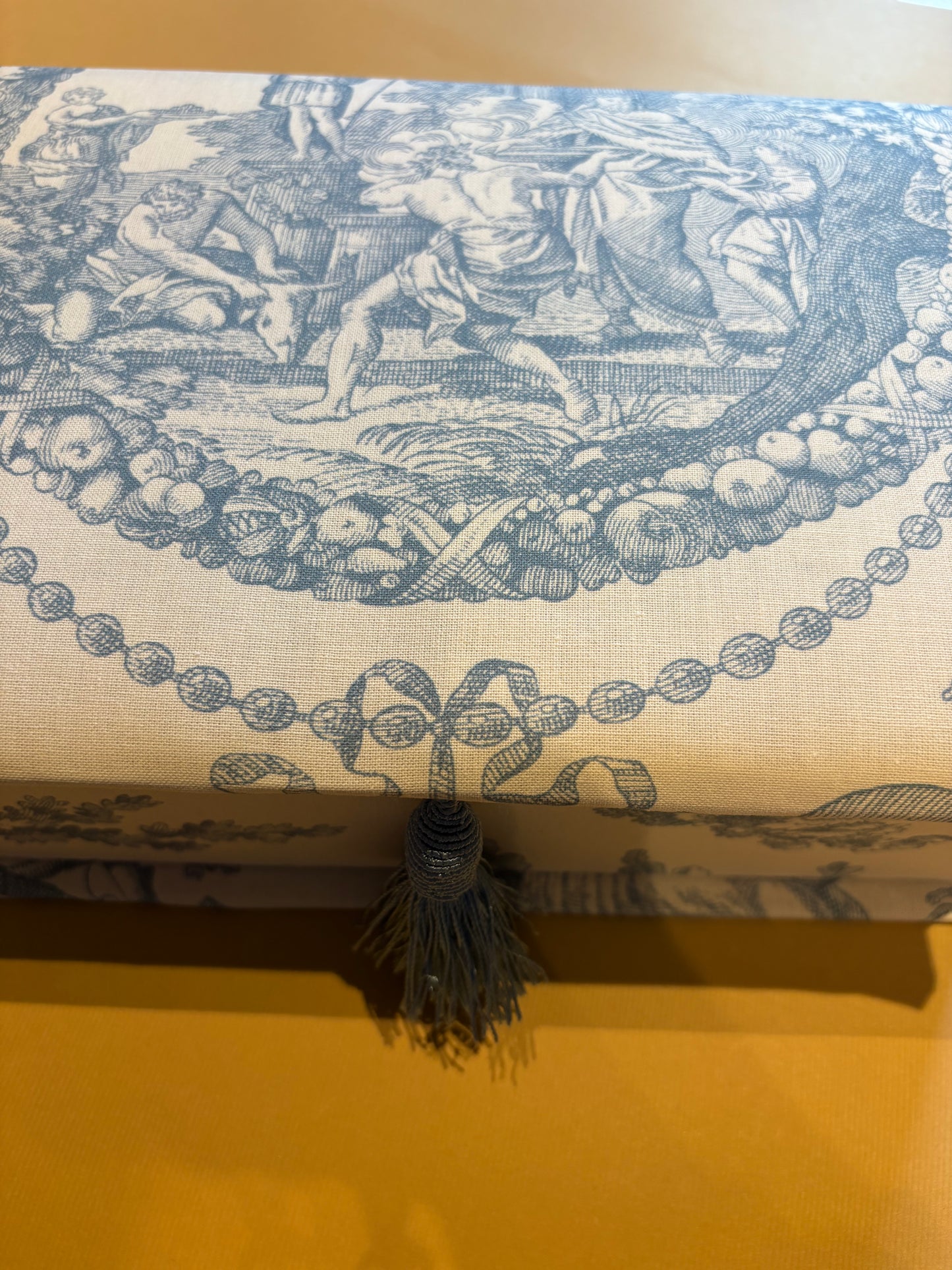 Toile de Jouy, A5, Blau