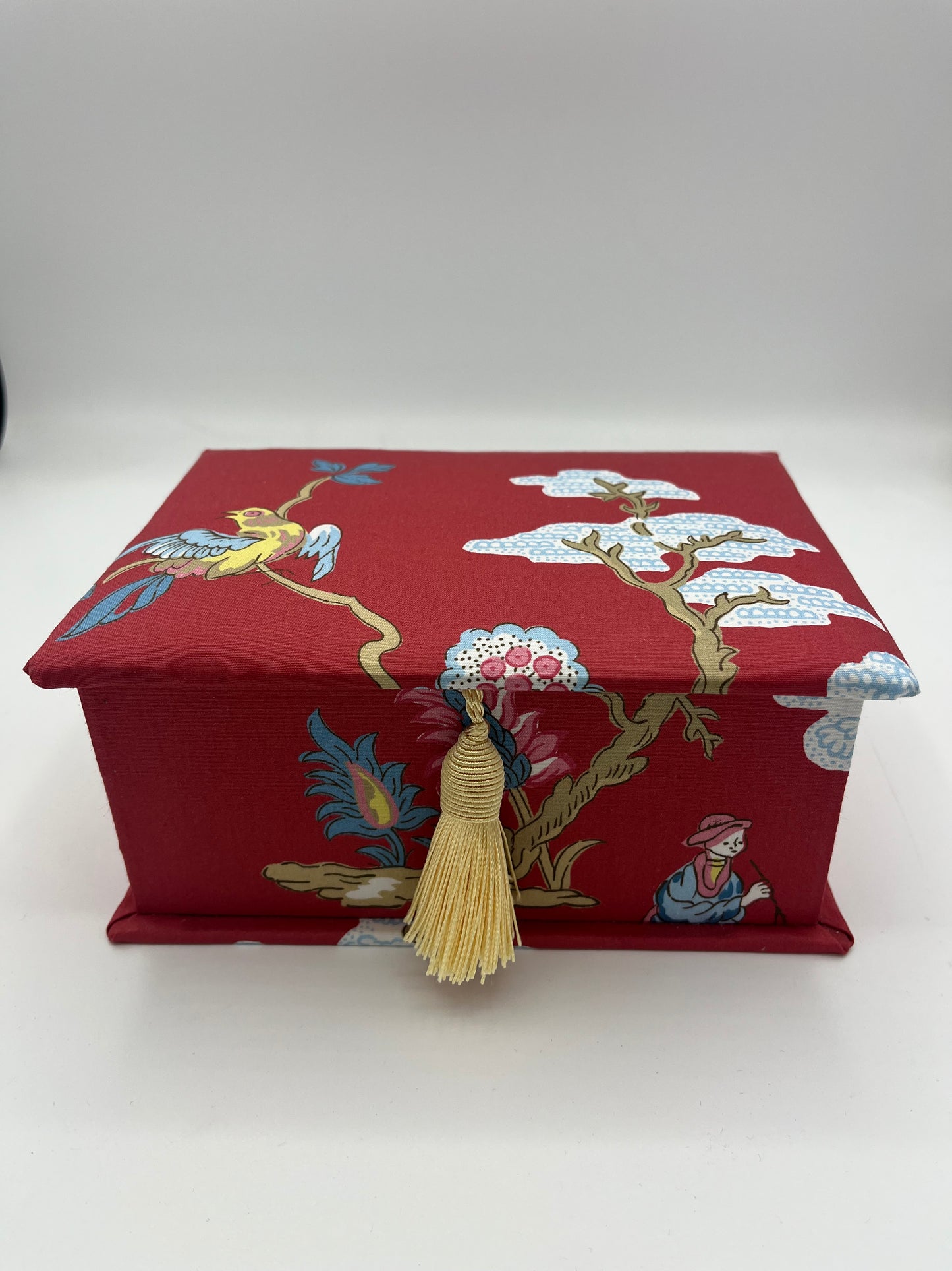 Toile de Jouy Schachtel A6 rot
