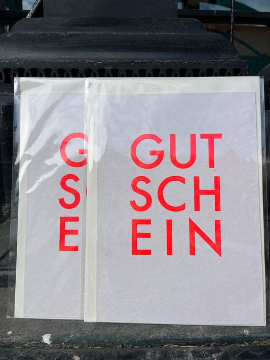 Gutschein Karte A4