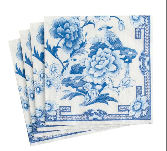 Paradiesvögel blau Servietten, Lunch Size