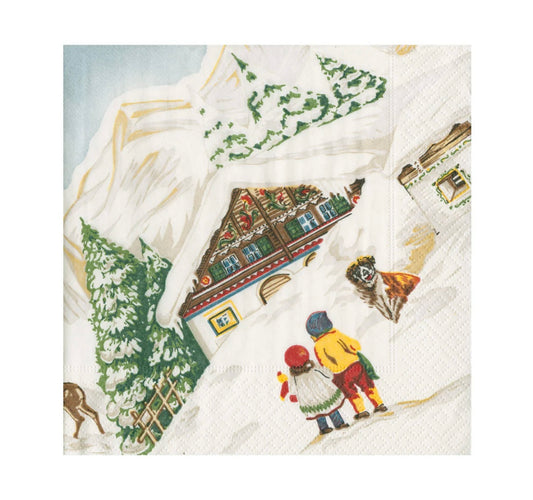 Schnee Hütte Servietten, Lunch Size Pierre Frey