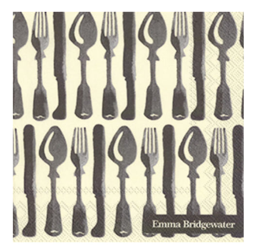 Emma Bridgewater, Löffel, Gabel, Messer Cocktail Servietten