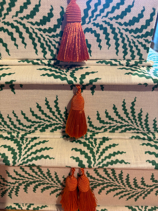 Soane Britain, Farn, Schachtel A4,handgedruckter Stoff