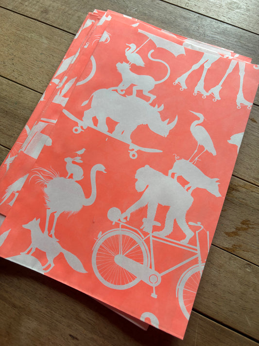 Nashorn, Tüten Neon, 5 Stk im Set, A5