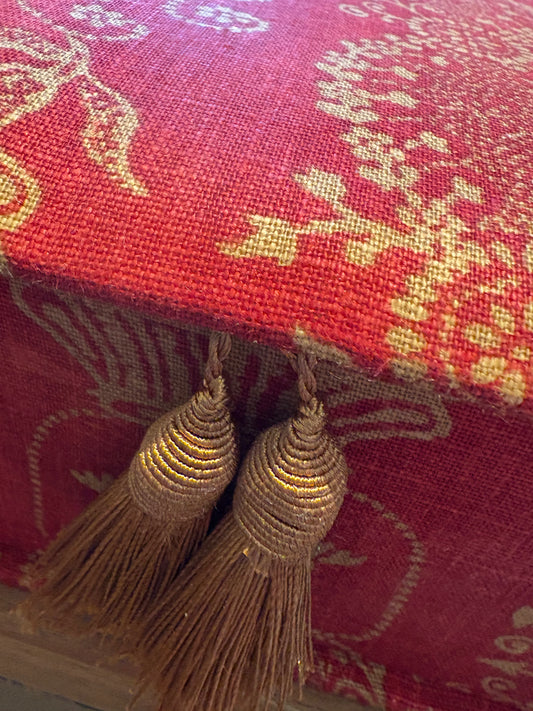 Queen and King Schachtel A4, Stoff Charles Burger Paris