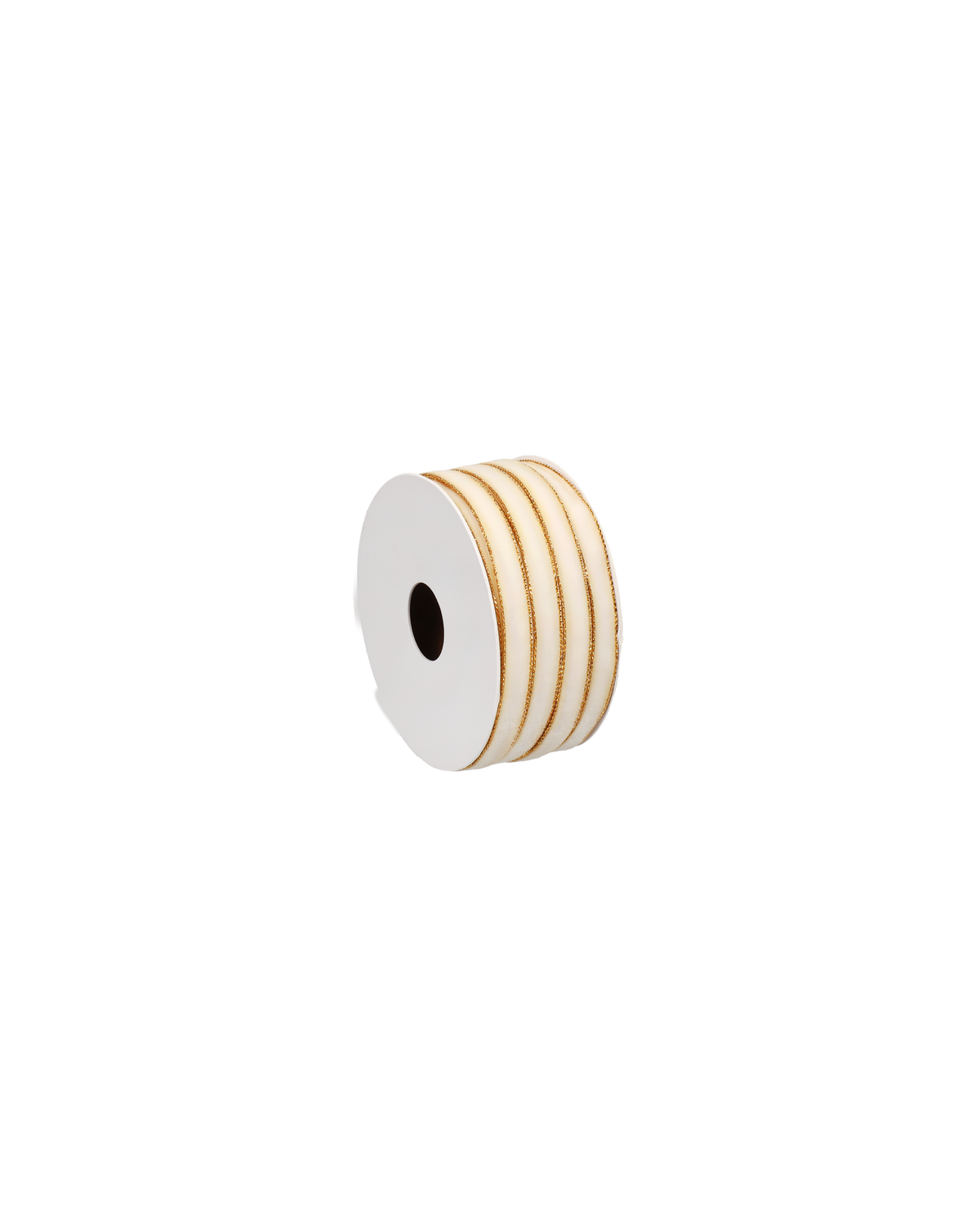 Samtband Creme Gold, 20m Rolle, 9mm breit