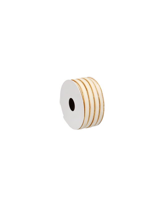 Samtband Creme Gold, 20m Rolle, 9mm breit