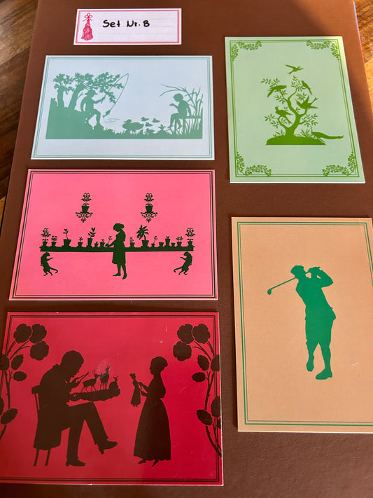 Scherenschnitt Motiv Karten Set Nr 8