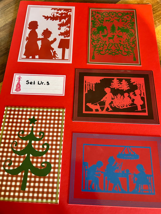 Scherenschnitt Motiv Karten Set 3