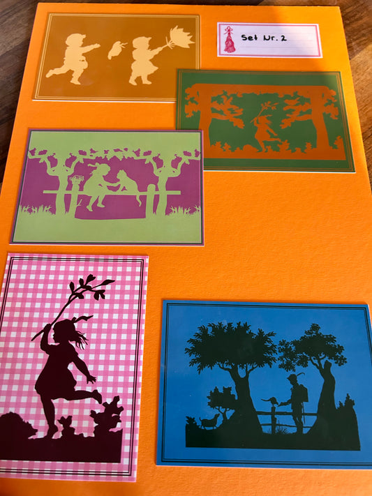 Scherenschnitt Motiv Kartenset Nr.2