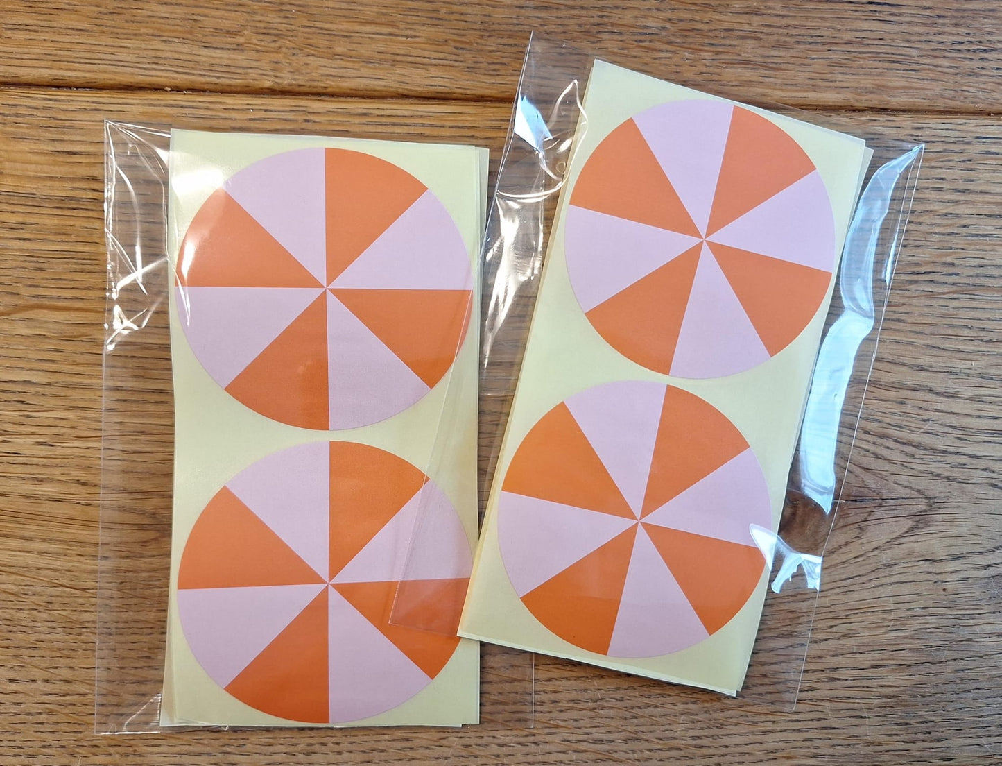 Sticker, fünf Stück im Set,8 cm