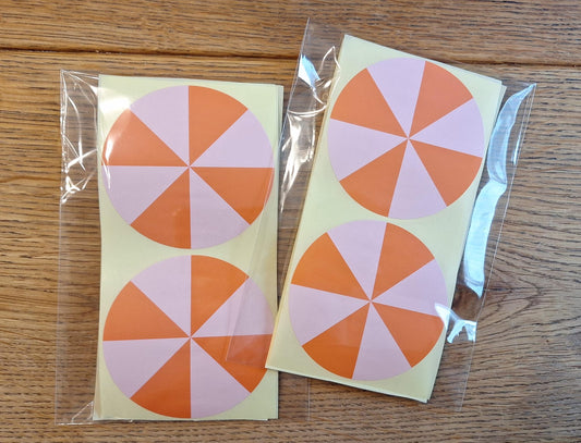 Sticker, fünf Stück im Set,8 cm