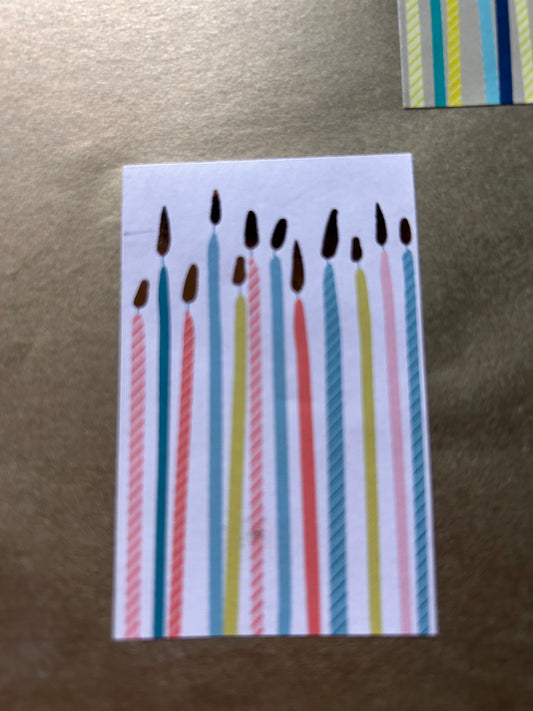 Sticker Geburtstagsaufkleber Kerzen
