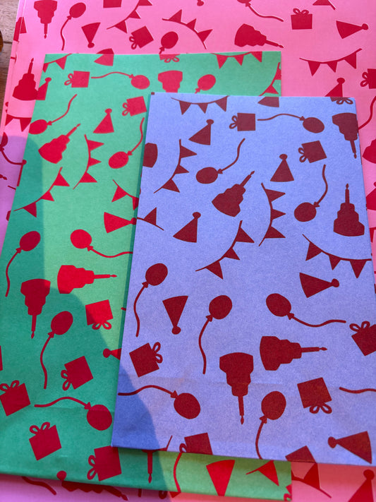 Party Set Tüten , drei Größen je 5 Stück