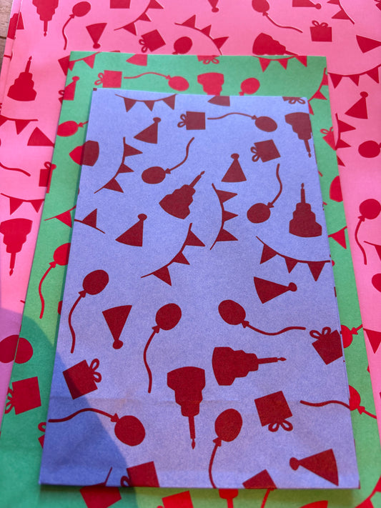 Party Set Tüten , drei Größen je 5 Stück