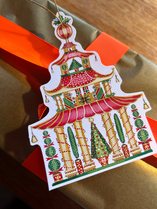 Geschenkanhänger Pagoden