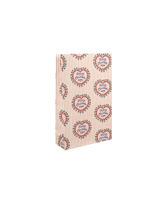 Die Weihnachtsblockbeutel Tüten 22cm auf 35cm, 8cm, Set 5 Stk