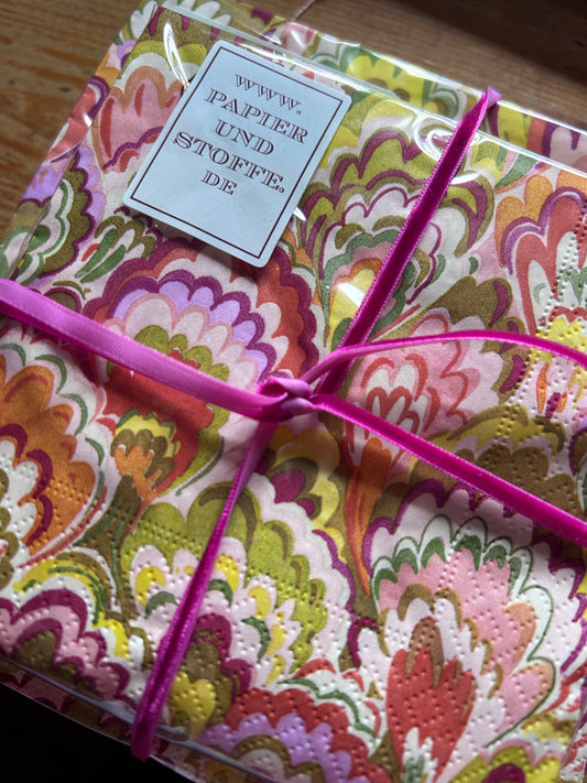 Serviettenset Pfauenkamm