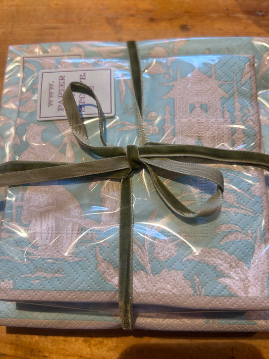 Serviettenset Chinoiserie Türkis