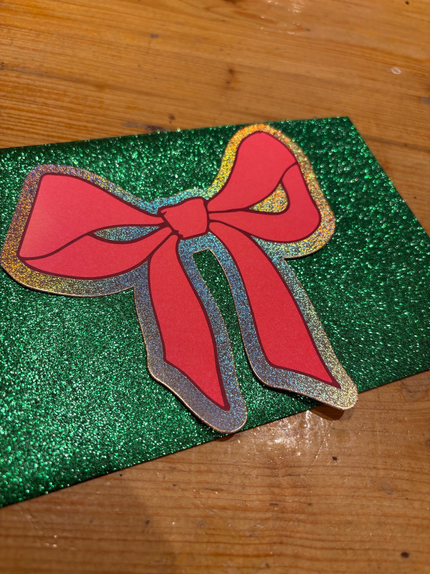 Schleifen Karte mit Umschlag, perfekt für charmante Geldgeschenke.