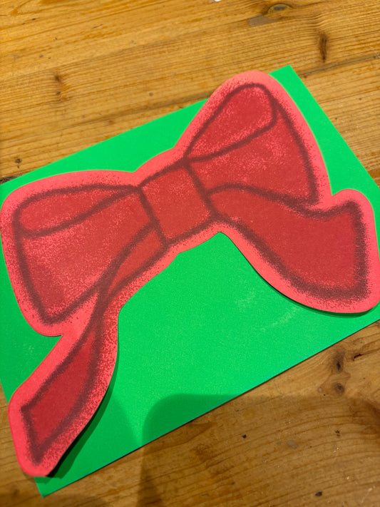 Schleifen Karte mit Umschlag, perfekt für charmante Geldgeschenke.