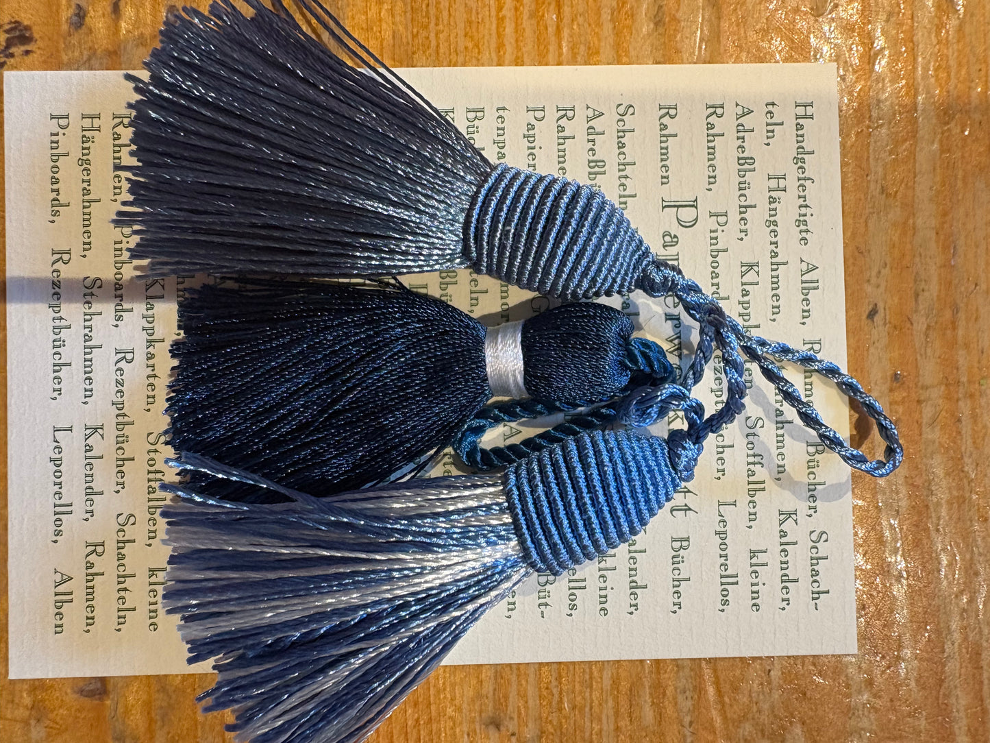 Quasten Set blau