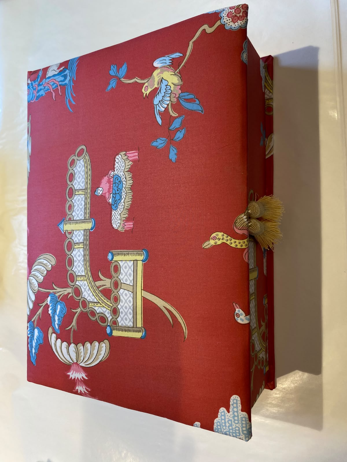 Toile de Jouy Schachtel A4 rot