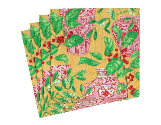 Goldene Porzellan Cocktail Servietten