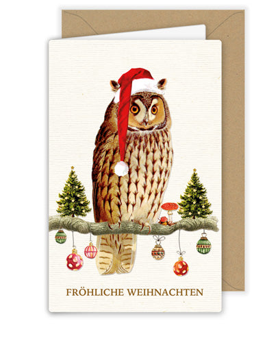 Kärtchen Weihnachtseule